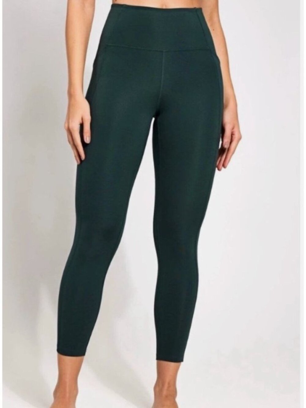 GIRLFRIEND COLLECTIVE high rise 7/8 length leggings in dark green size XS